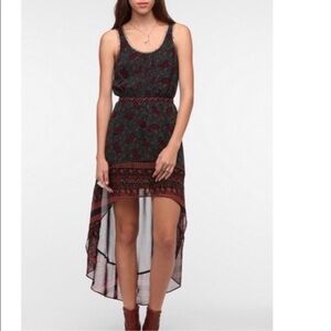 Ecote Black and Red High Low Dress